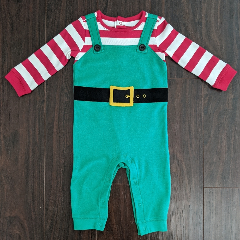 Gymboree Elf Christmas Jumpsuit Outfit